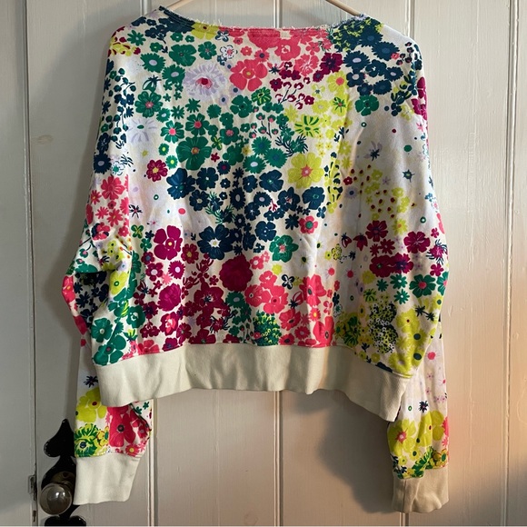 Champion Campus Floral Print French Terry Sweatshirt Size Medium - Picture 6 of 6